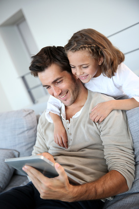 bambina con il papà