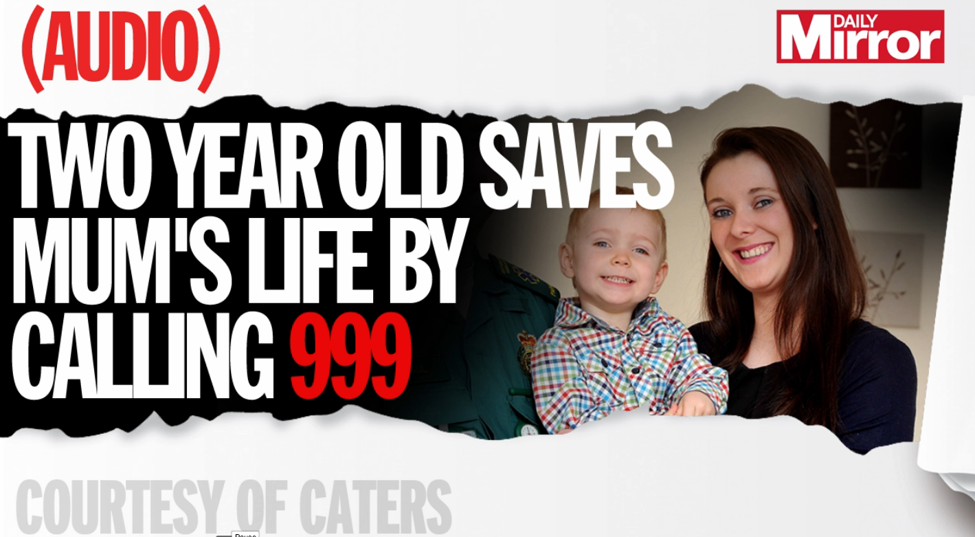 Bimbo di due anni salva la vita alla mamma chiamando i soccorsi
