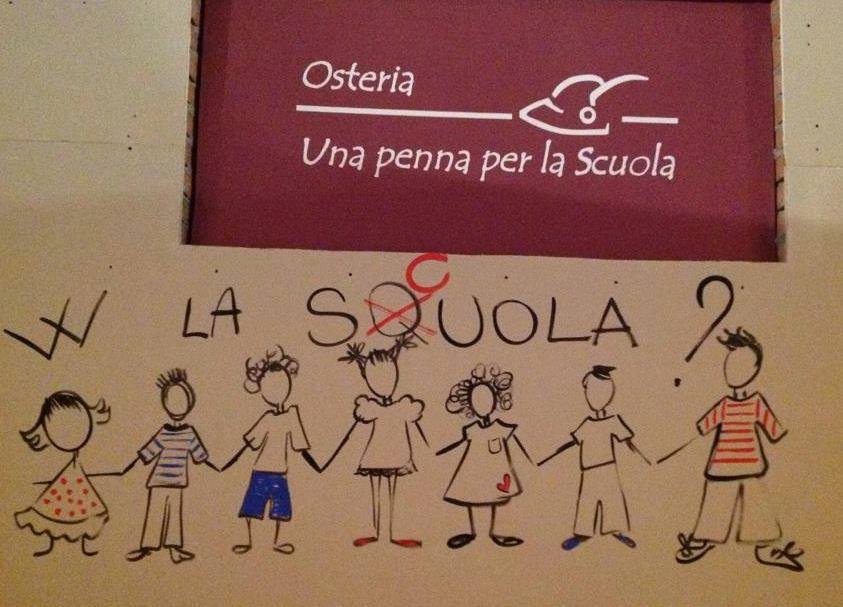 "Una penna per la scuola", torna l'osteria che 'nutre' i progetti scolastici