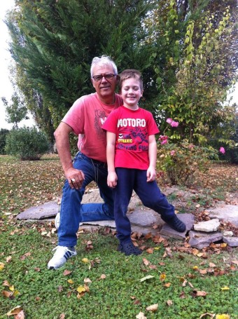 Mario Amici insieme al nipote Alexander