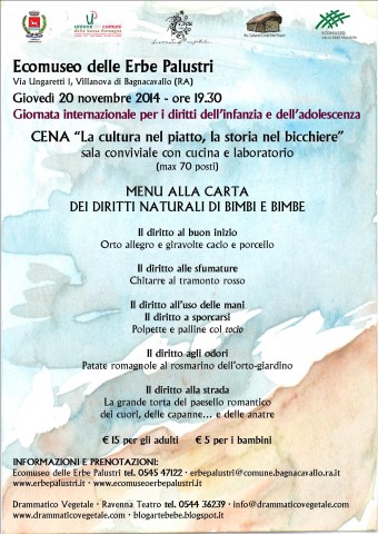 Menu Cena Diritti bambini