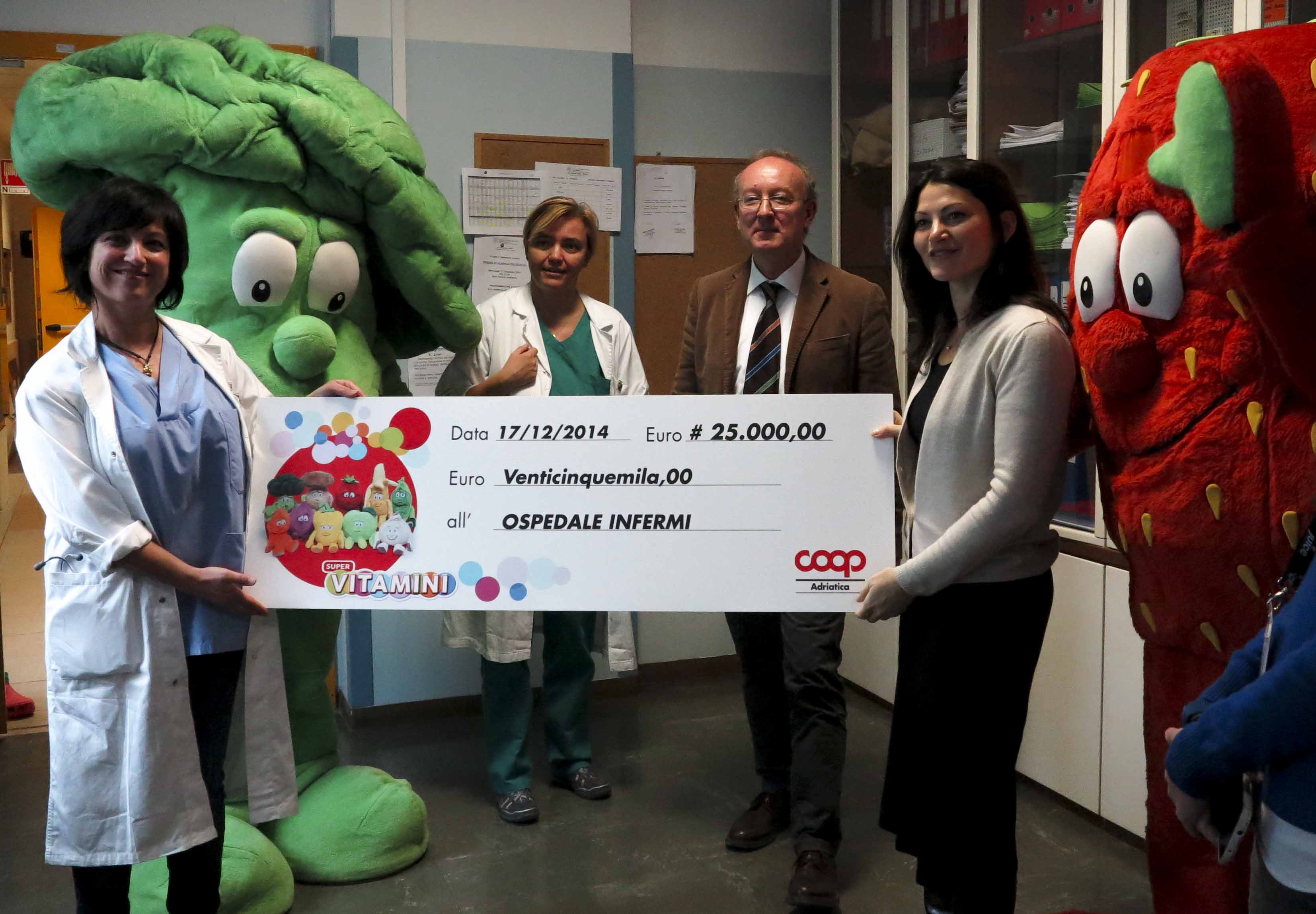 I Super Vitamini finanziano la Tin di Rimini: consegnati 25mila euro