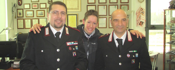"Quanto è grande la caserma": il sogno di Giancarlo, esaudito dai carabinieri