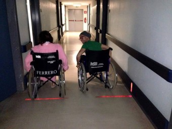 Una "gara di carrozzine" in ospedale