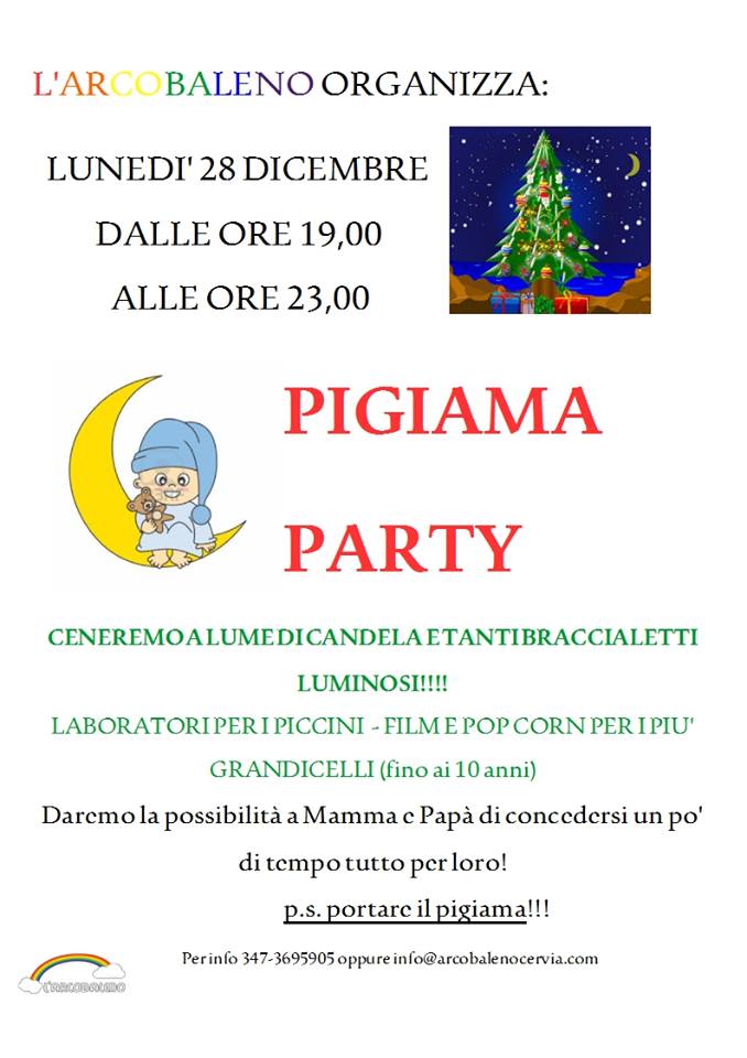 pigiama party arcobaleno