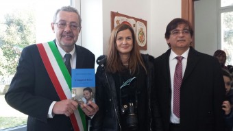 I genitori di Marco Pietrobono con il sindaco 