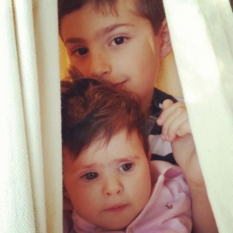 Francesca con il fratello Martino