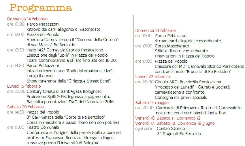 programma carnevale san giovanni in persiceto