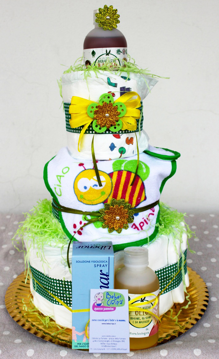 Torte di pannolini di Bebè Ciripà: un regalo utile per le mamme e i loro piccoli