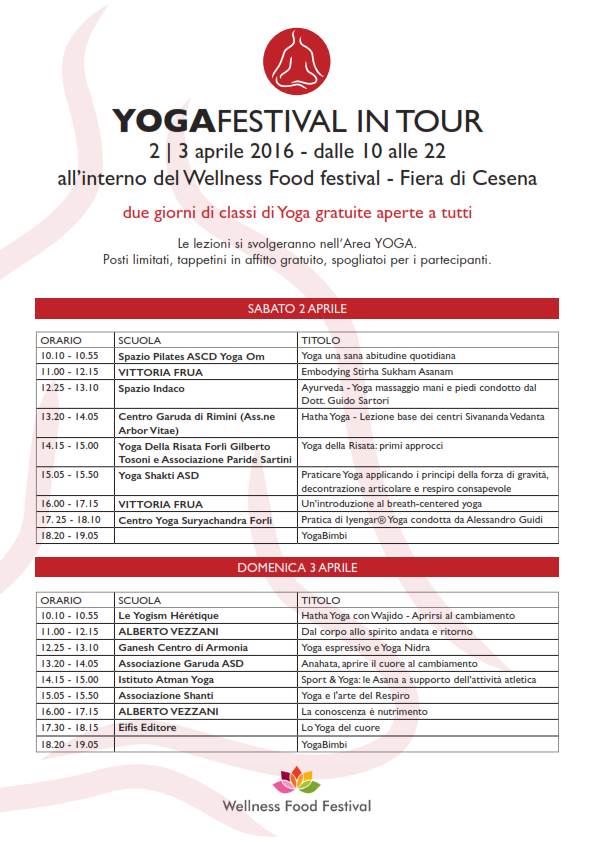 yoga cesena wellnss food festival