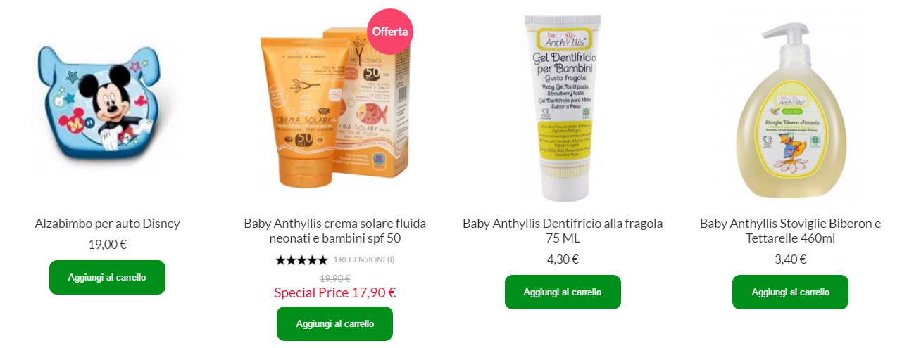 prodotti più venduti spaccio pannolini .net