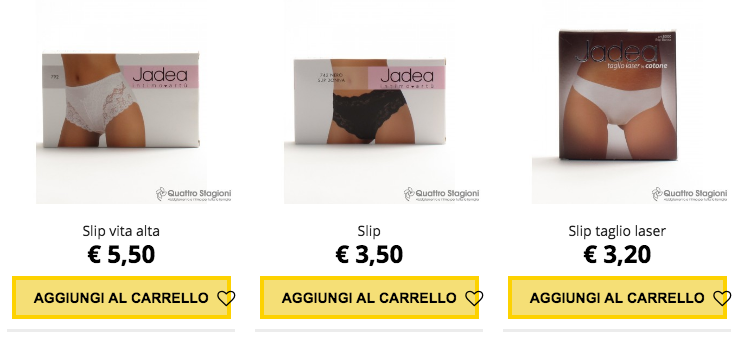 Intimo Jadea - Quattro Stagioni