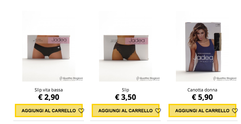 Intimo Jadea - Quattro Stagioni