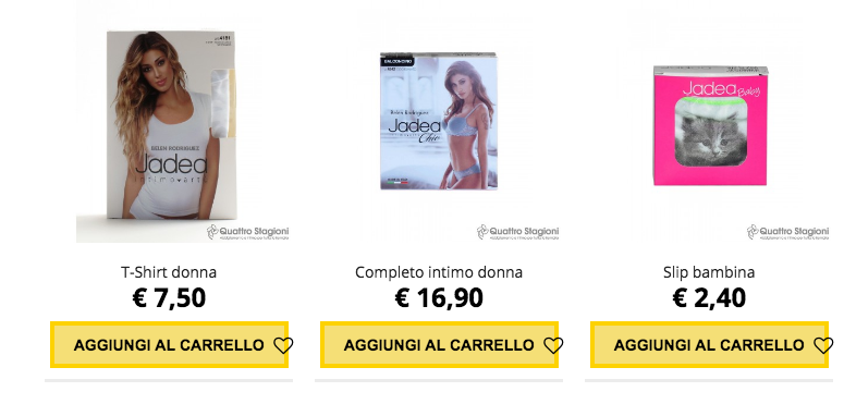 Intimo Jadea - Quattro Stagioni