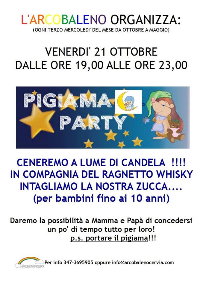 pigiama party arcobaleno