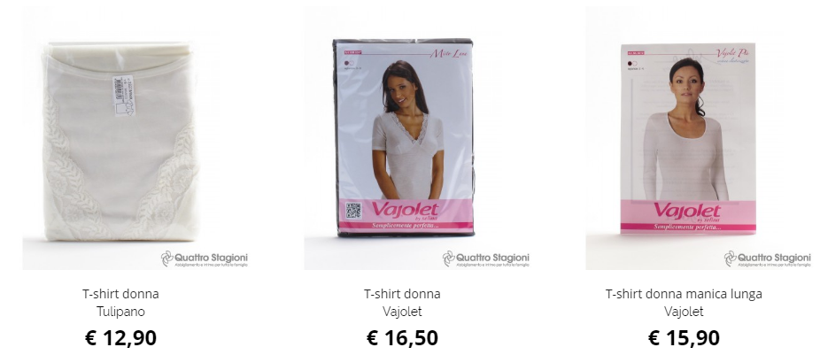 quattro stagioni intimo donna