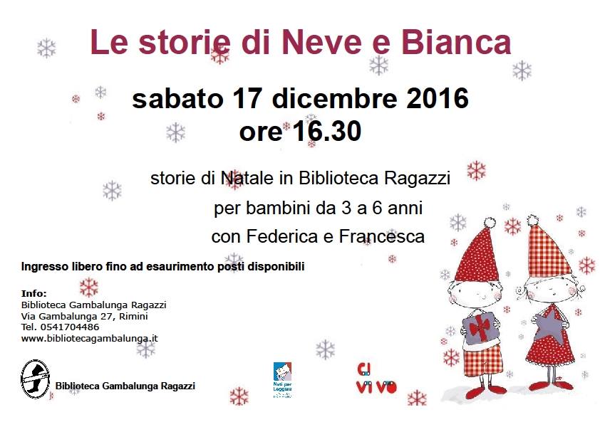 le stoire di neve e bianca