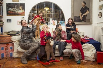 Francesca Pardin con la famiglia