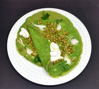 crepes integrali agli spinaci con piselli ricotta e limone (13)