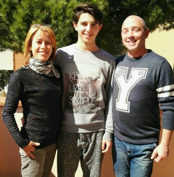 Dennis con la mamma Sabrina e il papà Sergio