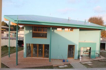 La casa azzurra del co-housing "Le Case Franche"