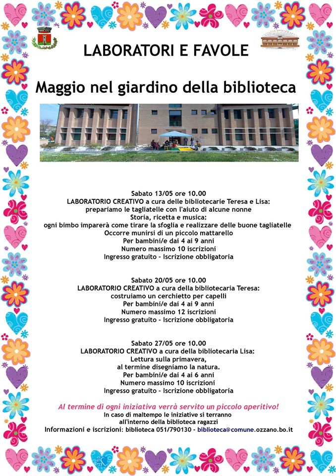 laboratori biblioteca ozzano maggio