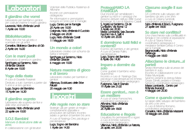 laboratori progetto genitori