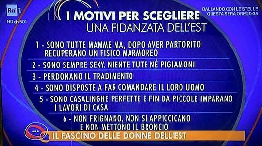 Gli italiani preferiscono le donne dell'Est: impazza la polemica